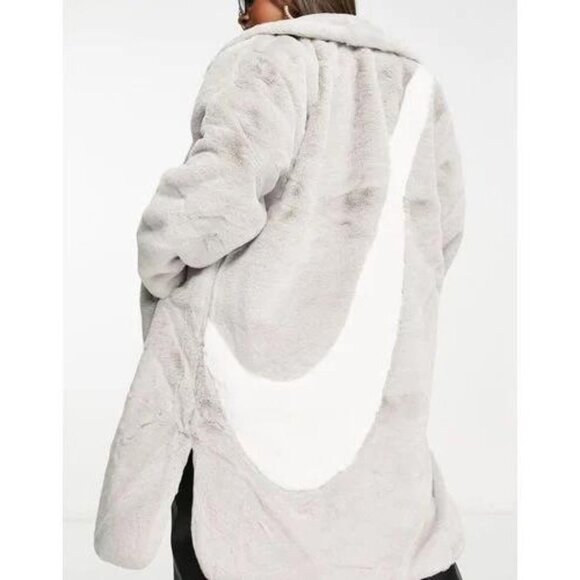 Nike special edition faux faur long coat jacket sherpa - Picture 6 of 11